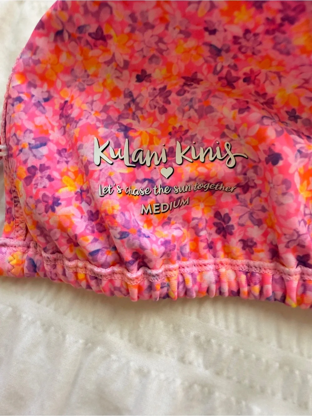 Kulani Kinis Pink Floral Bikini Set M Top L Bottom